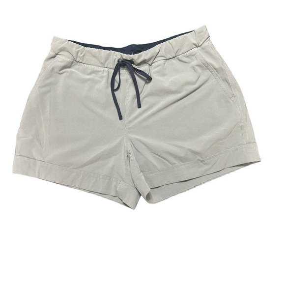 Athleta Beachside Shorts Drawstring Waist small Pinstripe Beach Gym Wome… - Picture 3 of 12